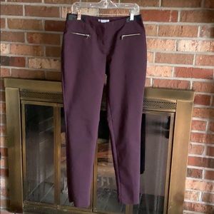 HM H M H&M dark purple dress pants size 4 skinny